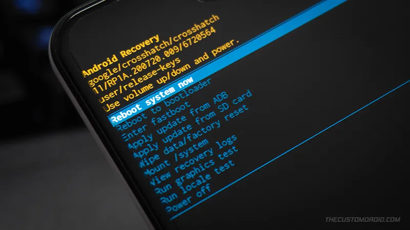 Select 'Reboot system now' when Android 11 OTA installation finishes