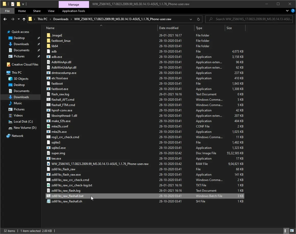 Flash RAW firmware to finally unbrick ROG Phone 3