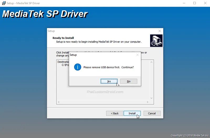 Automatic Installation of MediaTek USB VCOM Drivers on Windows