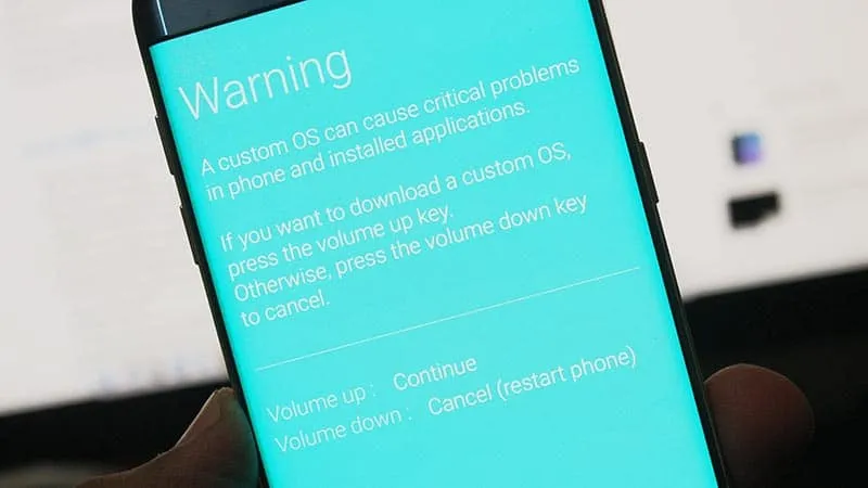 Boot Galaxy Note 9 Download Mode - Warning Message