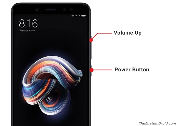 Boot Redmi Note 5 Pro Recovery Mode using Buttons
