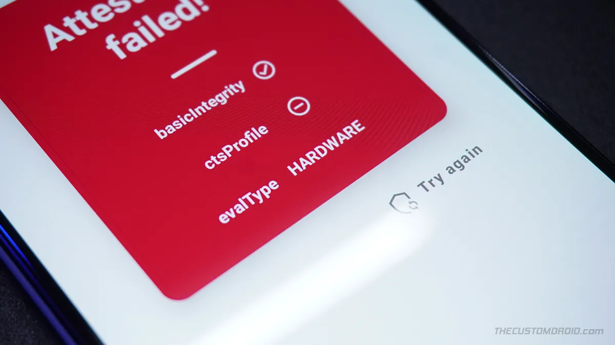 Check if SafetyNet's hardware attestation is active on device