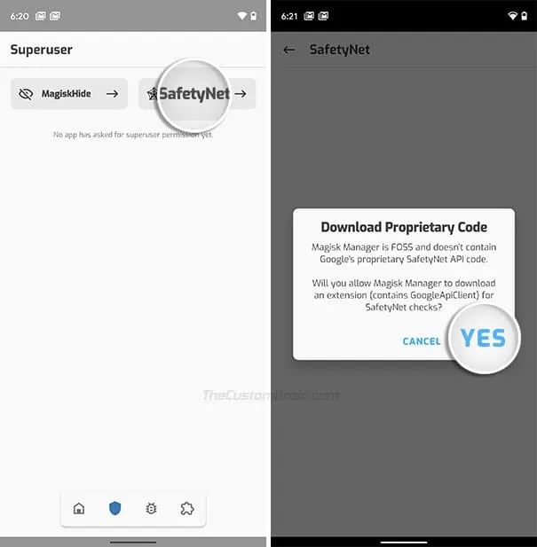 Run SafetyNet Checker in Magisk Manager