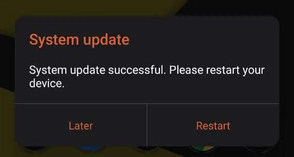 Restart phone once the downgrade process finishes