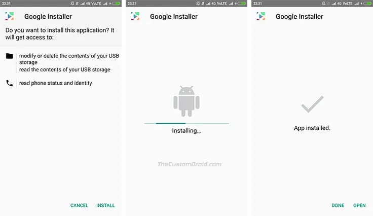 Download Google Installer v2 and Install APK