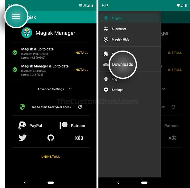 Download TWRP A/B Retention Script from Magisk Manager