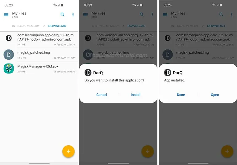 Step 1: Download and Install DarQ APK on your Android 10 Device