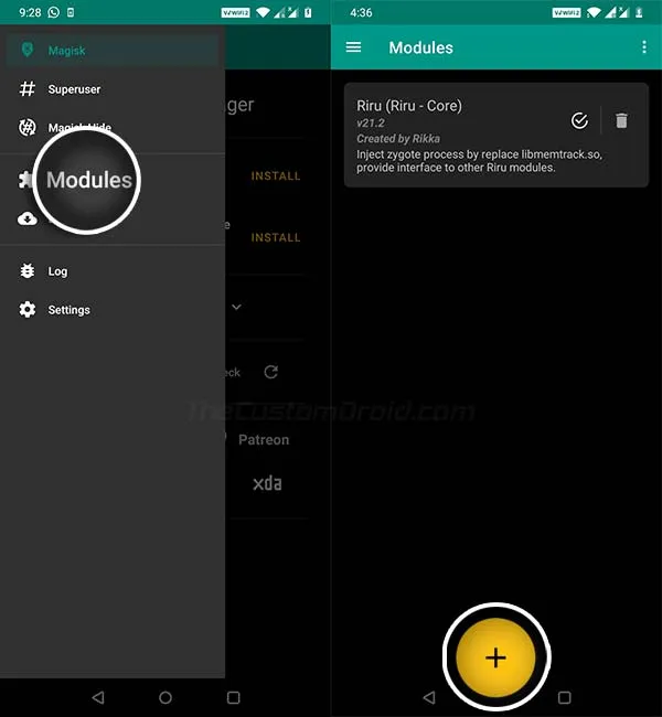 Enable AOD on OnePlus - Go to Magisk Manager > Modules