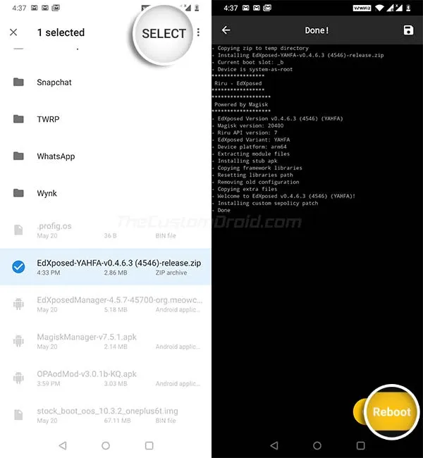 Enable AOD on OnePlus - Install 'Riru - EdXposed' module via Magisk Manager