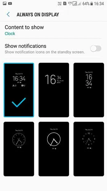 Enable Always On Display on Samsung Nougat - Screenshot 3