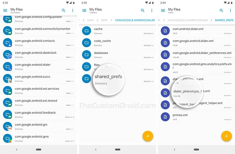 Enable Dark Mode on Google Phone App - Open dailer_phenotype_flags.xml