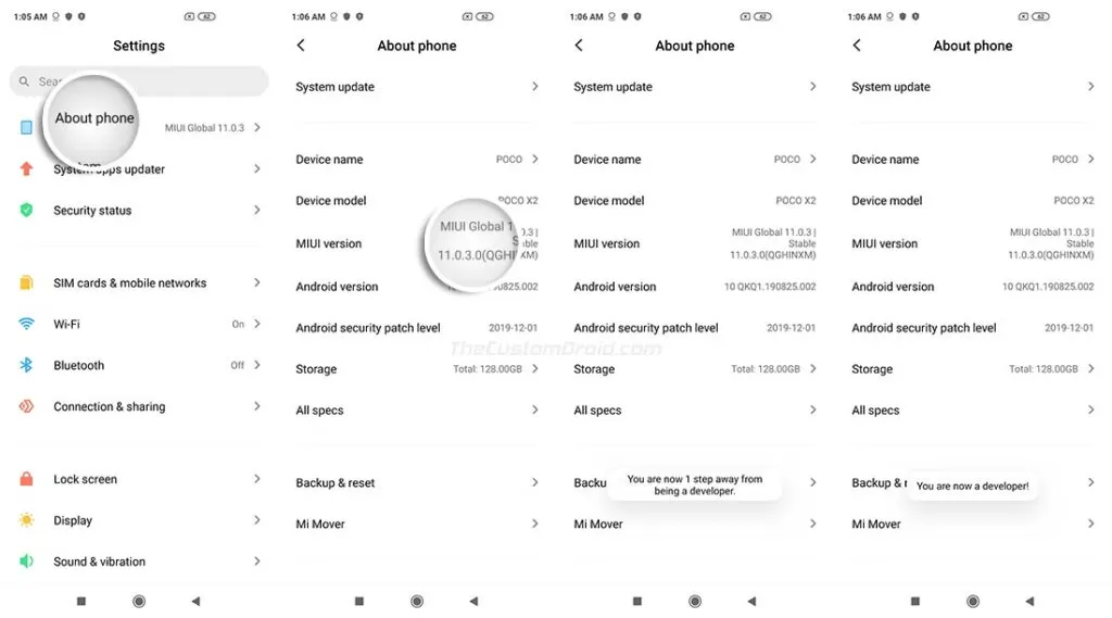 Enable Developer Options on Redmi K20/K20 Pro