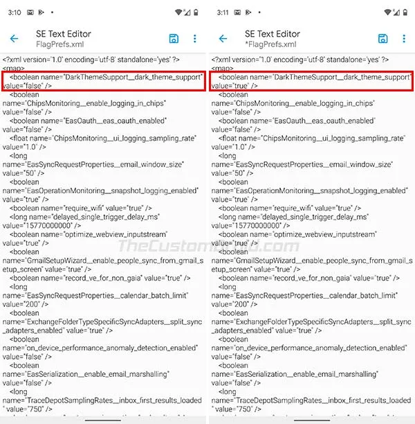 Enable Gmail Dark Theme on Android - Change Boolean Flag to True