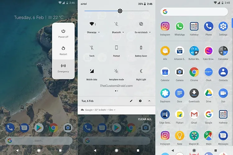 Enable Google Dark Theme on Pixel 2 - White