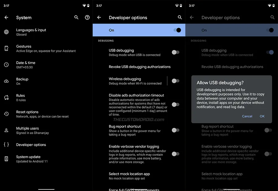 Enable USB Debugging for Android Flash Tool