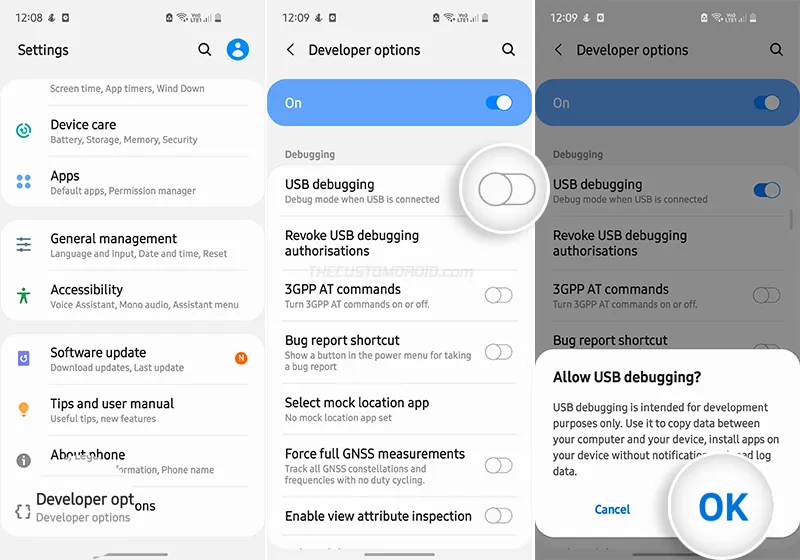 Enable USB Debugging on Samsung Galaxy S20