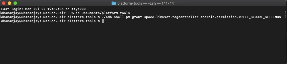 Enable X-Mode Toggler by Entering ADB Shell Command