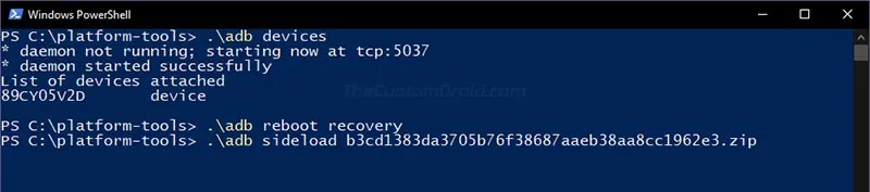 Enter ADB Sideload Command to Install OTA Update on Nokia 6.1/6.1 Plus