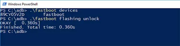 Enter Fastboot Command in Windows to Unlock Bootloader on Realme