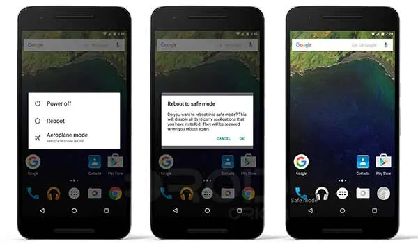 Enter safe mode on Nexus 6P