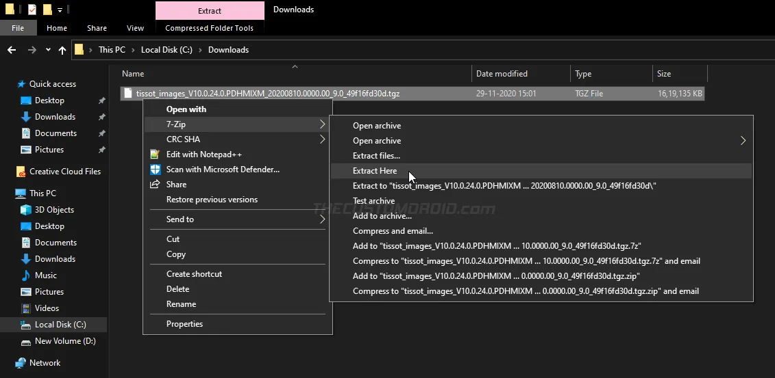 Extract MIUI Fastboot ROM on the computer