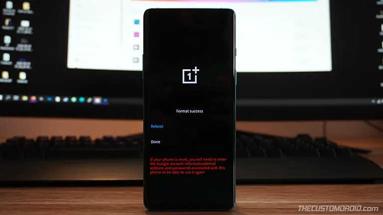 Reboot into system after factory resetting OnePlus Nord