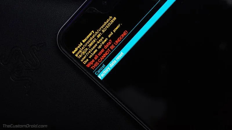 Perform Factory Reset via Stock Recovery on ROG Phone 2