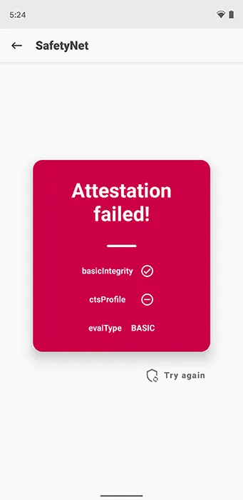 SafetyNet's hardware attestation fixed, but CTS profile fails