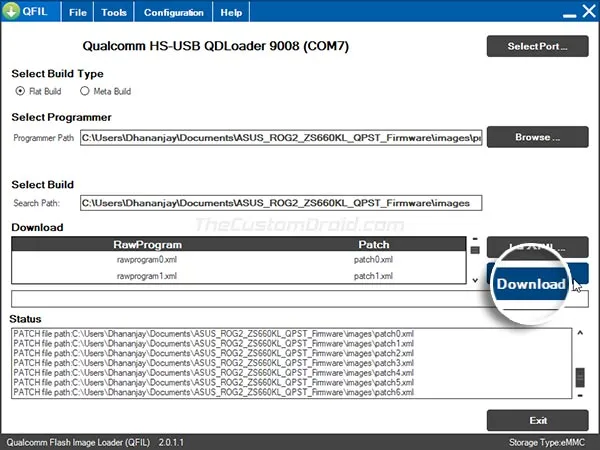 Click-Download-in-QFIL-to-Start-Flashing-Firmware