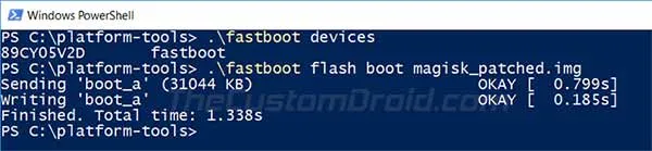 Flash Magisk Patched Boot Image to Root OnePlus 7/7 Pro