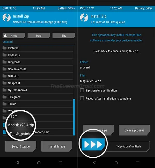 Flash Magisk ZIP via TWRP to root Redmi K20/K20 Pro