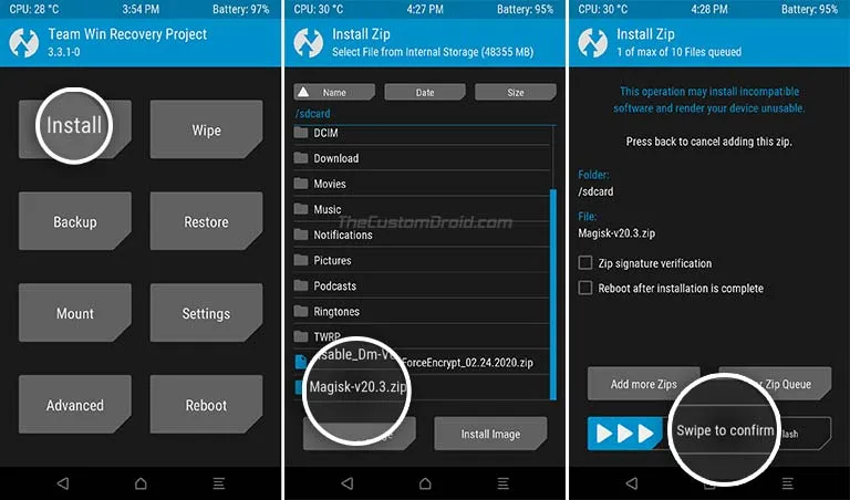 Flash Magisk using TWRP to Root Samsung Galaxy S9 or S9 Plus