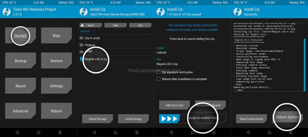 Flash Magisk through TWRP Recovery to Root LG Nexus 5X