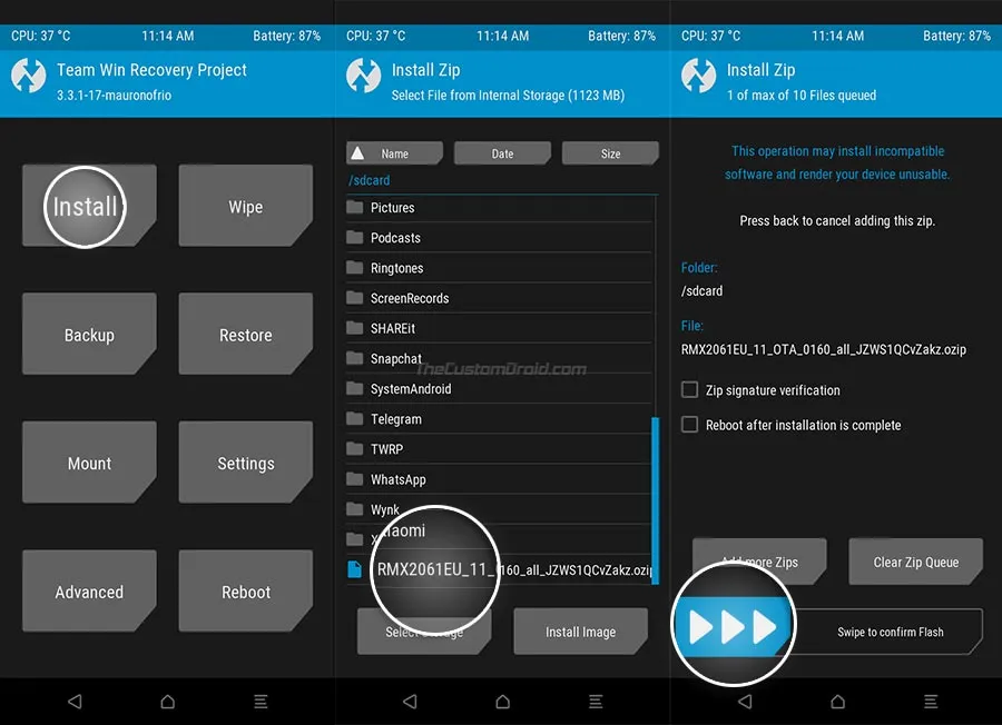 Flash Stock ROM on Realme 6 Pro using TWRP Recovery