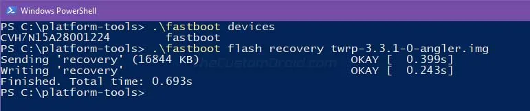 Flash TWRP Recovery on Nexus 6P