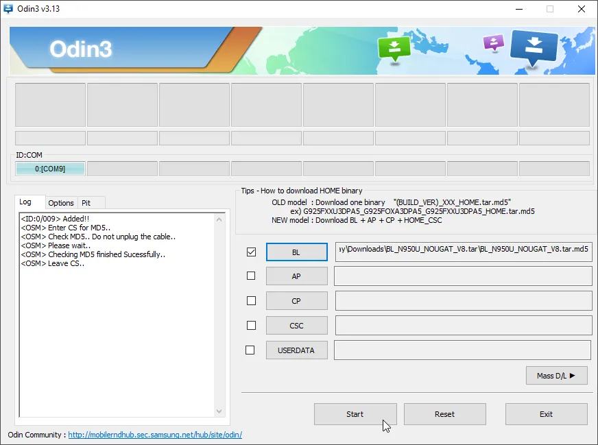 Flash fingerprint/face unlock fix in BL slot using Odin