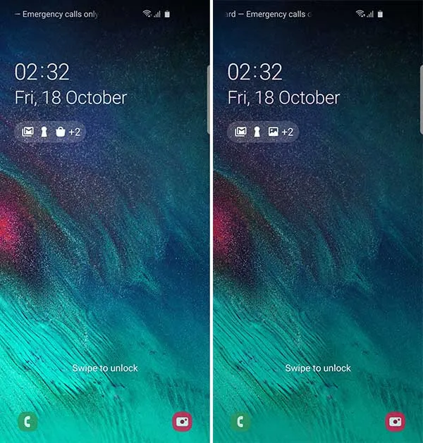 Samsung Galaxy S10 One UI 2.0 Beta - Dark Mode on Lock screen