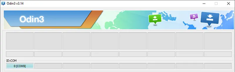 Odin shows COM port of connected Galaxy S20 in Download Mode