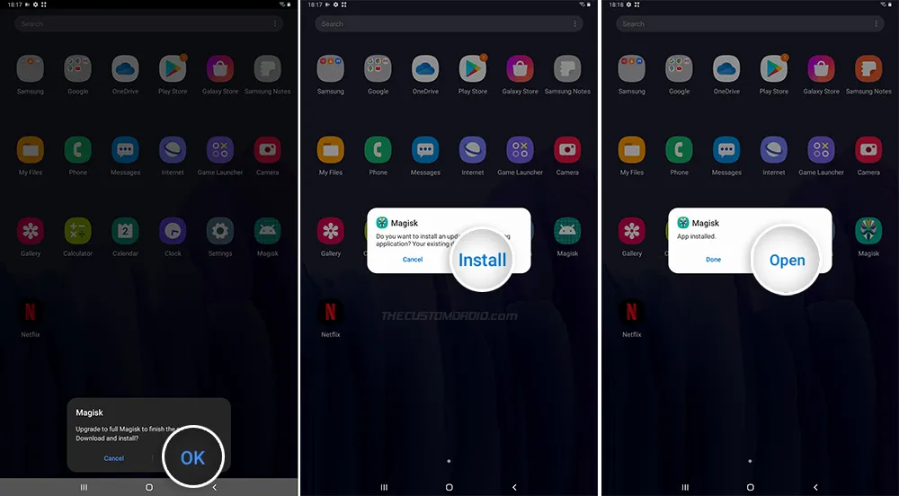 Install full Magisk App on Galaxy Tab A7 after rooting