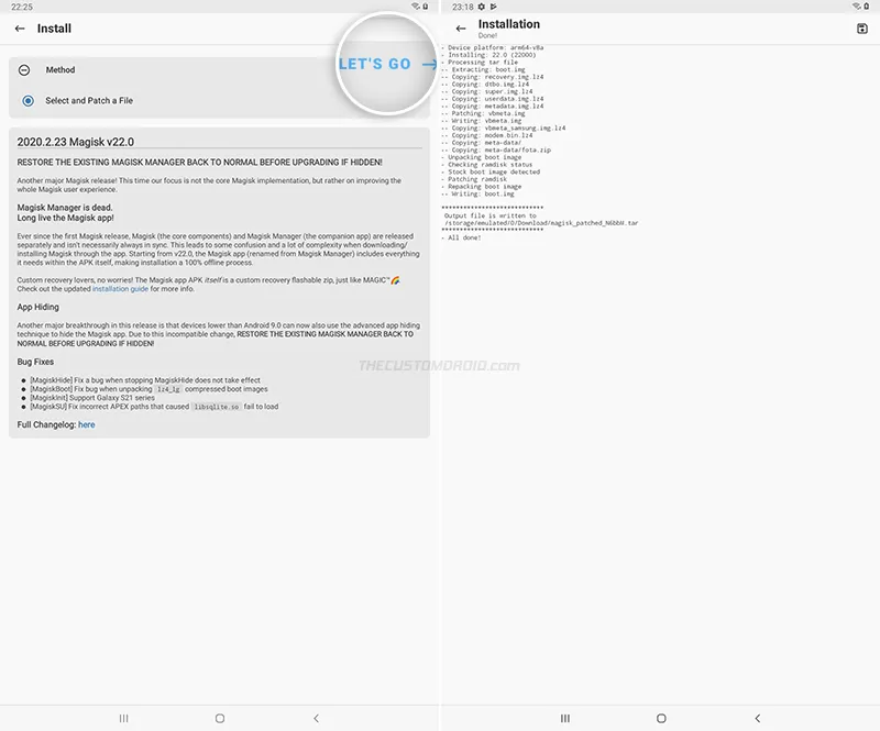 Galaxy Tab A7 10.4 AP firmware successfully patched with Magisk