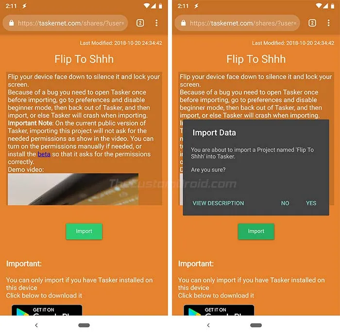 Get Google Pixel 3 Flip to Shhh Feature - Import Tasker Profile