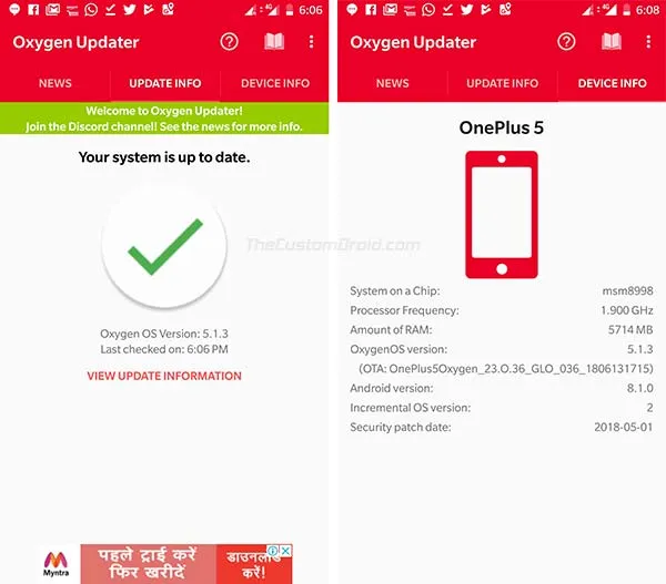 Get OxygenOS Updates Immediately - Oxygen Updater App - Screenshot 3