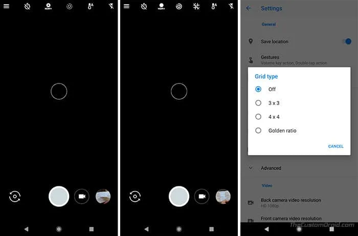 Google Camera 5.2 Update - Grid Options in Settings