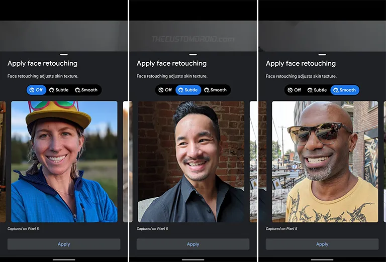 Face Retouching Turned Off by default in Google Camera 8.0