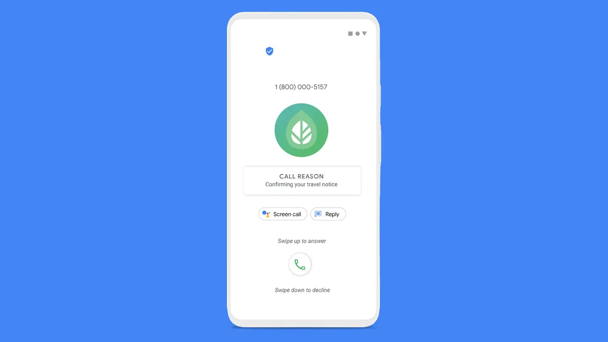 How Verified Calls in Google Phone App looks like