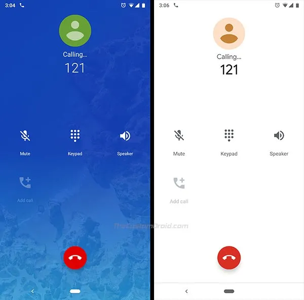 Google Phone v23 - In-Call UI