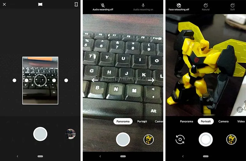 Google Pixel 3 Camera App - Google Camera 6.1 - Panorama UI and Face Retouching