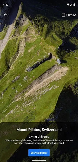 Googe Pixel 4 Live Wallpapers Port - Switzerland in Living Universe section