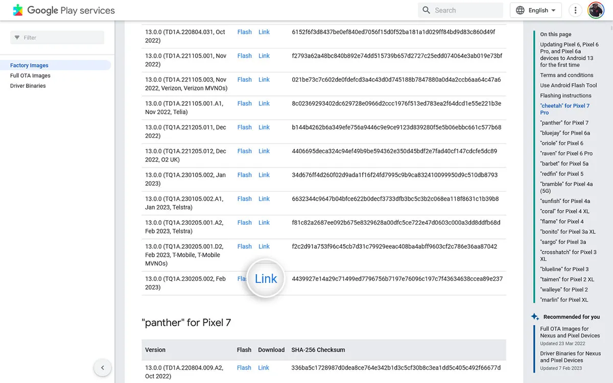 Download Pixel Factory Image that corresponds to your build number