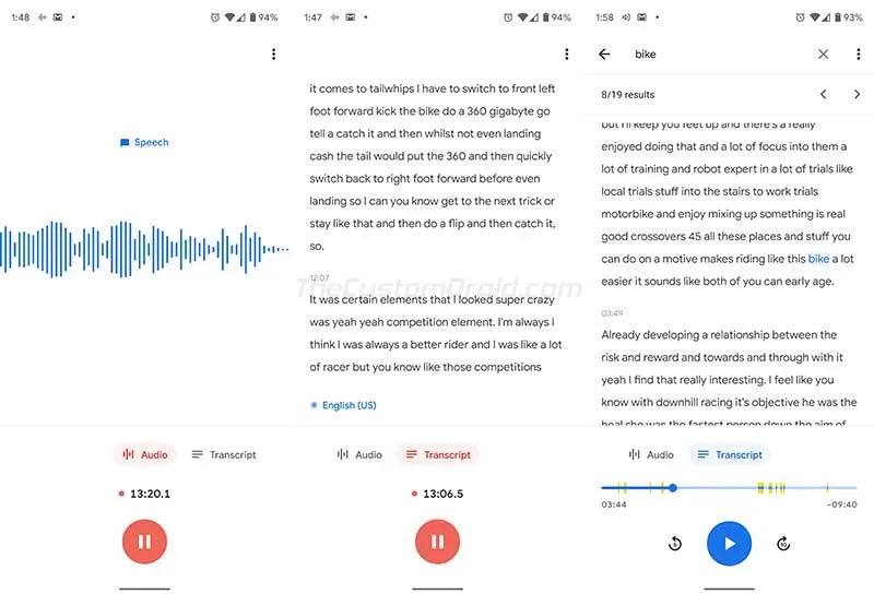 Google Recorder App from Pixel 4 - Live Transcription and Audio Search